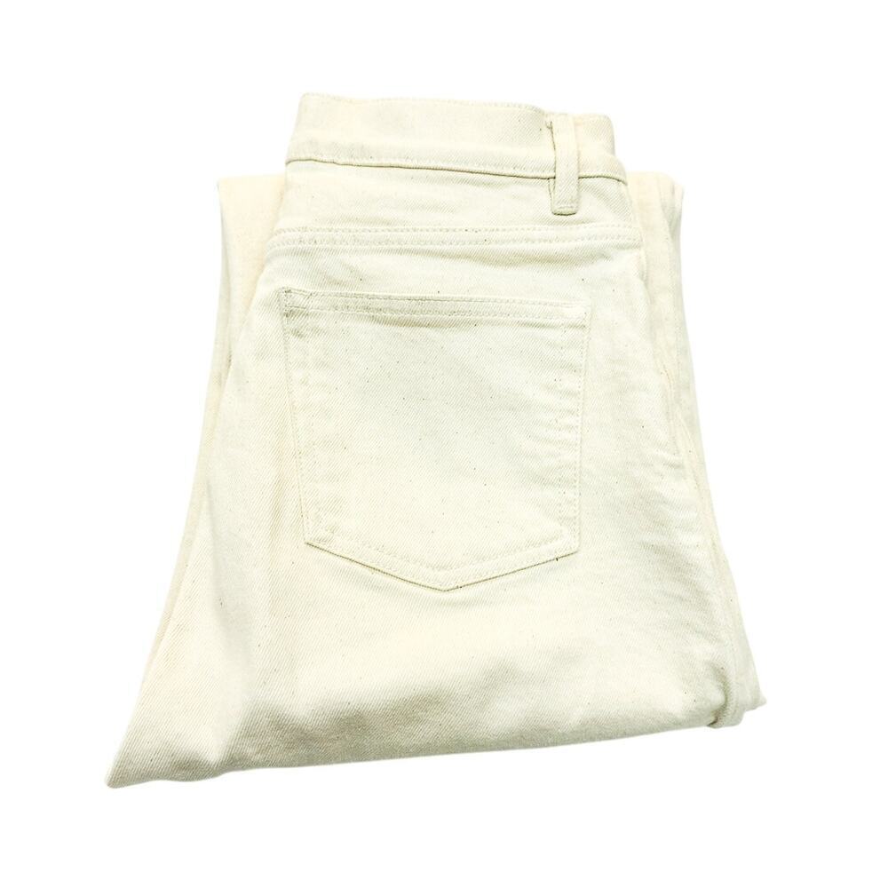 & Other Stories Wide Leg Cream Button Fly Denim Jeans Size 28